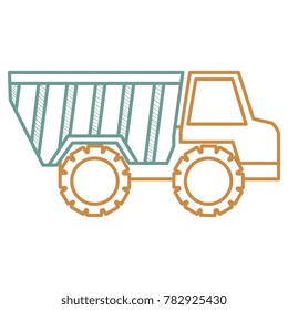 truck dump isolated icon