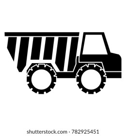 truck dump isolated icon