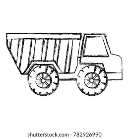 truck dump isolated icon