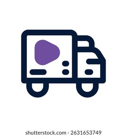 truck duotone icon. Sleek and modern vector icon for websites, mobile apps, marketing materials, and corporate design. Fully scalable and ready to use.