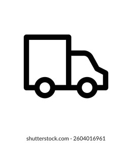 Truck. Editable stroke vector icon.