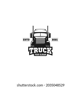 truck emblem silhouette logo vector