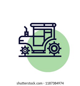 Truck, farm truck, machine, vector icon