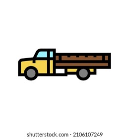 truck farm transport color icon vector. truck farm transport sign. isolated symbol illustration