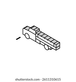 truck farm transport isometric icon vector. truck farm transport sign. isolated symbol illustration