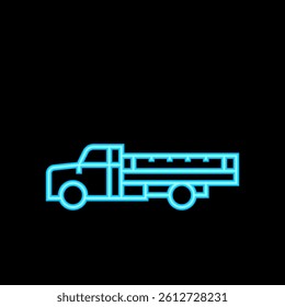 truck farm transport neon light sign vector. truck farm transport illustration