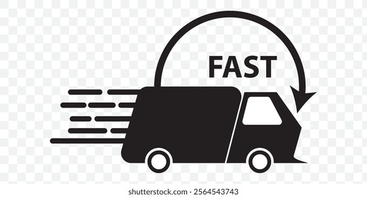 Truck, Fast Delivery, Delivery Truck Icon. eps 10.