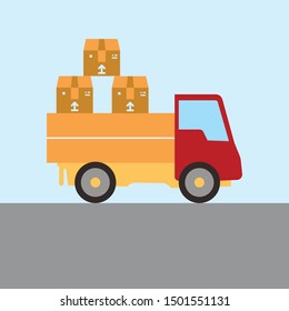 truck fast delivery logistic icon vector Illustration