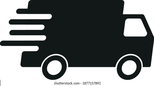 Truck, fast delivery. Delivery symbol.