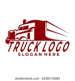 Truck Fast logo design vector. Semi truck company logo design vector