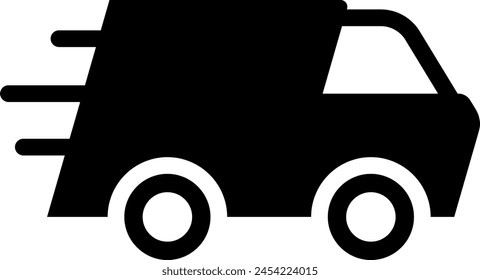 Truck Fast Shipping icon solid