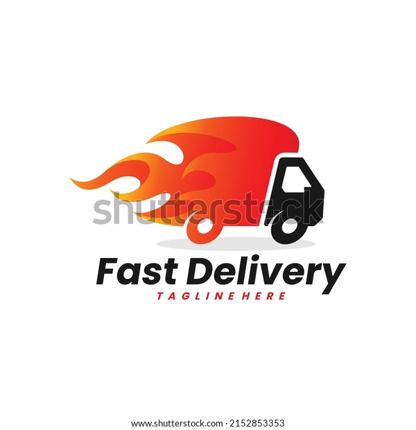 truck fire logo,\
delivery truck logo icon