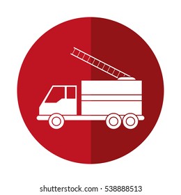 truck fire rescue urgency attention red circle