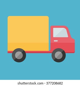 truck in flat design