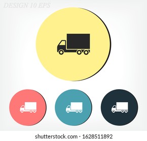 Truck flat icon. Eps 10 icons vector.