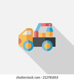 truck flat icon with long shadow,eps10