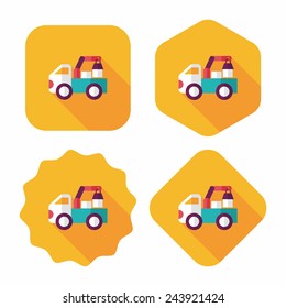 truck flat icon with long shadow,eps10
