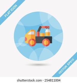 truck flat icon with long shadow,eps10