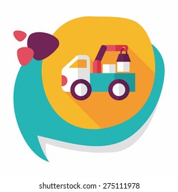 truck flat icon with long shadow,eps10