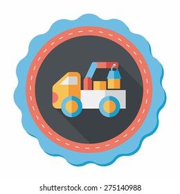 truck flat icon with long shadow,eps10