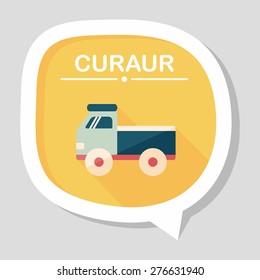 Truck flat icon with long shadow,eps10
