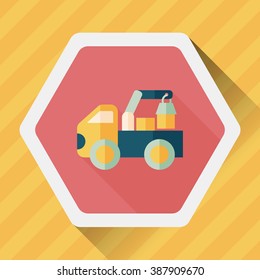 truck flat icon with long shadow,eps10