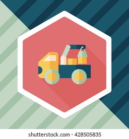 truck flat icon with long shadow,eps10