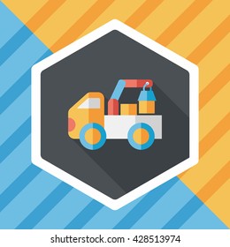 truck flat icon with long shadow,eps10