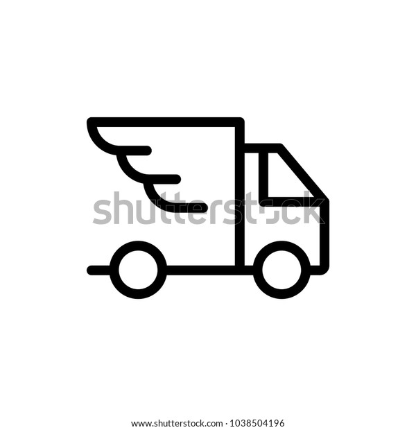 Truck flat icon. Single high\
quality outline symbol of info for web design or mobile app. Thin\
line signs for design logo, visit card, etc. Outline logo of\
truck