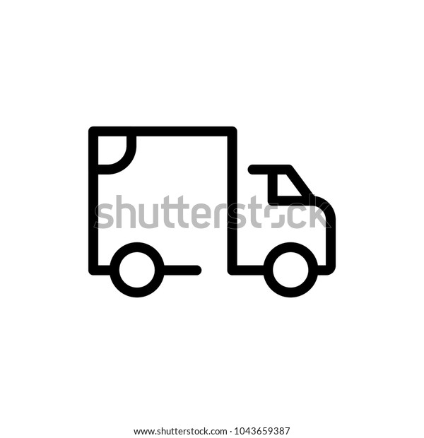 Truck Flat Icon Single High Quality庫存向量圖 免版稅