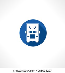 Truck flat icon. Vector. Transportation.
