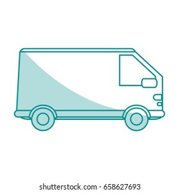 truck flat illustration shadow