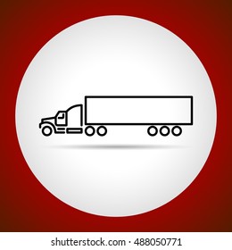 Truck flat line icon