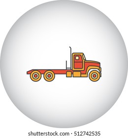 Truck flat sign symbol icon on background