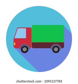 Truck flat vector icon.