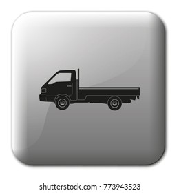 Truck flat vector icon. Transport illustration.