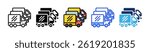 Truck Fleet Icon Collection With Multiple Styles