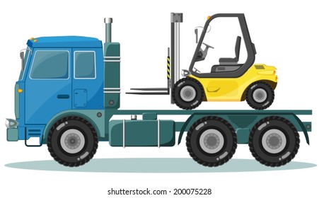 Truck with forklift