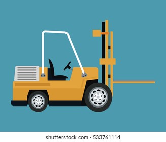 truck forklift warehouse machine work