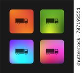 truck four color gradient app icon design