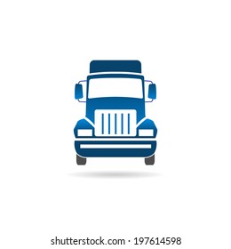 Truck Front Image. Vector Icon