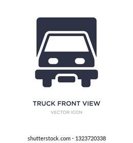 truck front view icon on white background. Simple element illustration from Transport concept. truck front view sign icon symbol design.