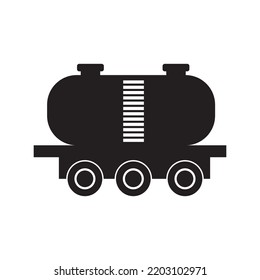 Truck fuel canister tank icon | Black Vector illustration |