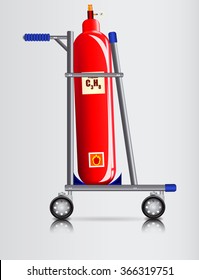 Truck and a gas cylinder / Trooley for transport of dangerous goods