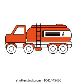 Truck with gas tank