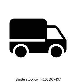 truck glyph flat vectr icon