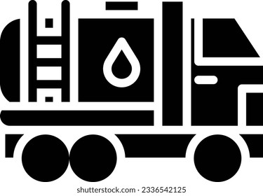 Truck Glyph Icon - Single Icon, Vector