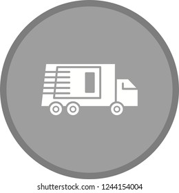 Truck Glyph round circle Multi color BG