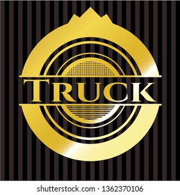 Truck gold badge or emblem