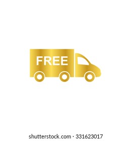 Truck -  gold vector icon